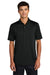 Mercer+Mettle MM1020 Mens Recharge Moisture Wicking Short Sleeve Polo Shirt Deep Black Model Front
