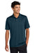 Mercer+Mettle MM1020 Mens Recharge Moisture Wicking Short Sleeve Polo Shirt Heather Insignia Blue Model Front