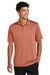 Mercer+Mettle MM1020 Mens Recharge Moisture Wicking Short Sleeve Polo Shirt Heather Sienna Model Front