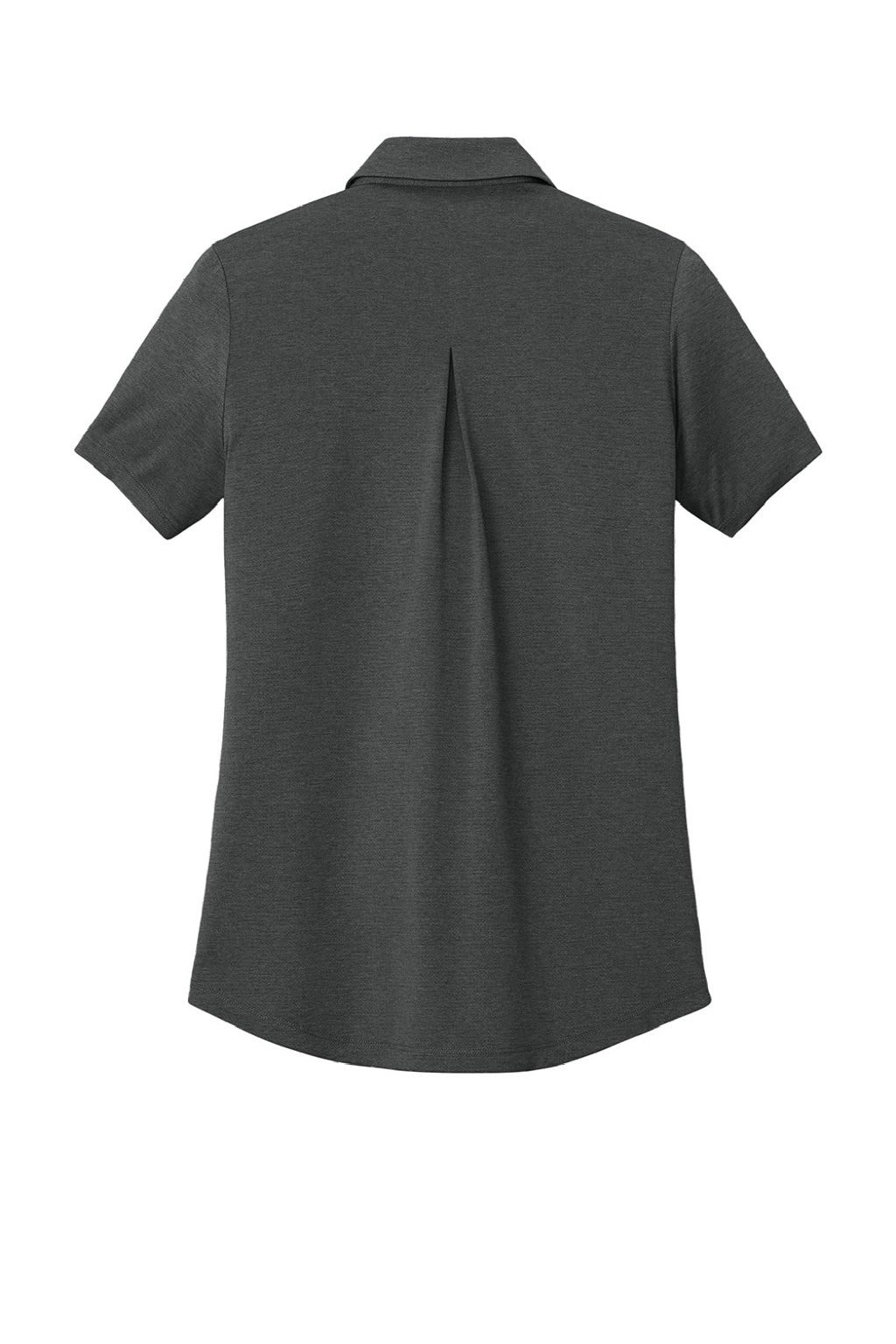 Mercer+Mettle MM1021 Womens Recharge Moisture Wicking Short Sleeve Polo Shirt Heather Anchor Grey Flat Back