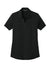 Mercer+Mettle MM1021 Womens Recharge Moisture Wicking Short Sleeve Polo Shirt Deep Black Flat Front