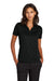 Mercer+Mettle MM1021 Womens Recharge Moisture Wicking Short Sleeve Polo Shirt Deep Black Model Front