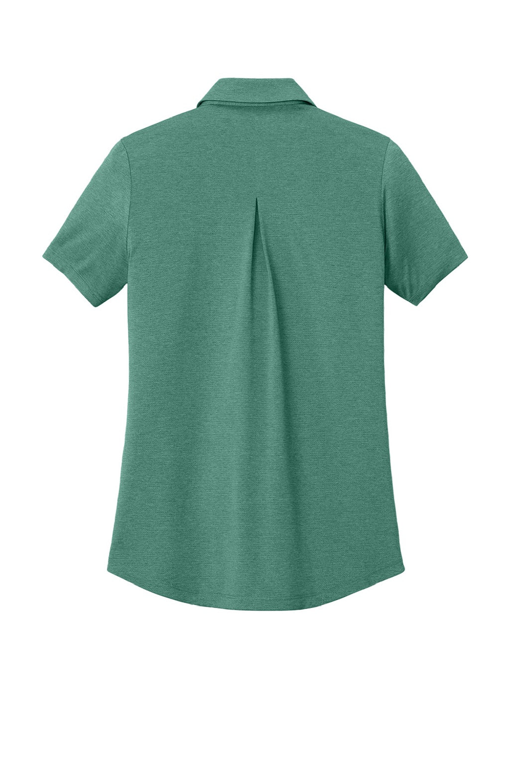 Mercer+Mettle MM1021 Womens Recharge Moisture Wicking Short Sleeve Polo Shirt Heather Sage Green Flat Back
