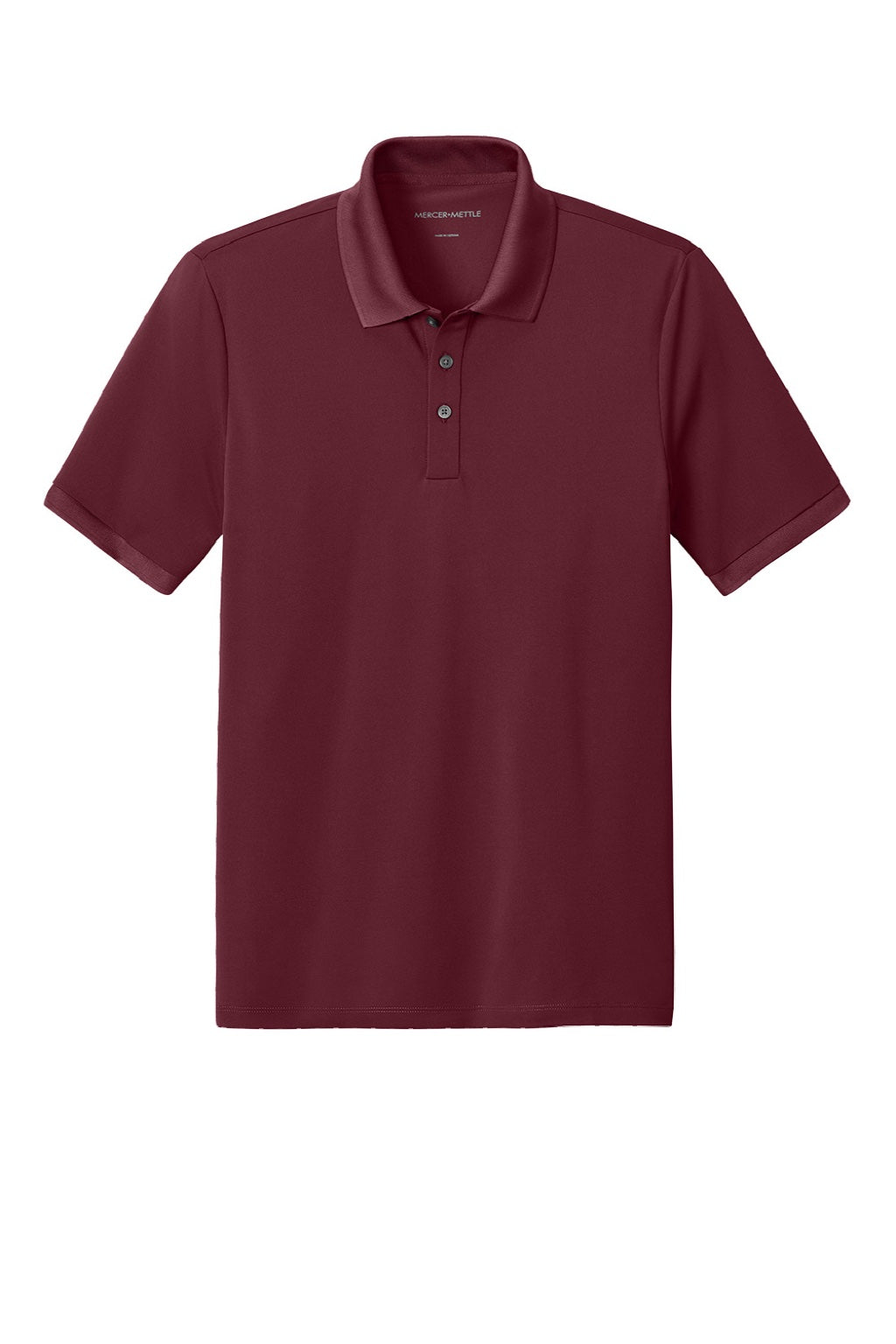 Mercer+Mettle MM1030 Mens Everyday Performance Short Sleeve Polo Shirt Burgundy Flat Front