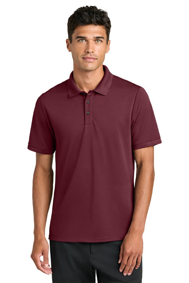 Mercer+Mettle MM1030 Mens Everyday Performance Short Sleeve Polo Shirt Burgundy Model Front