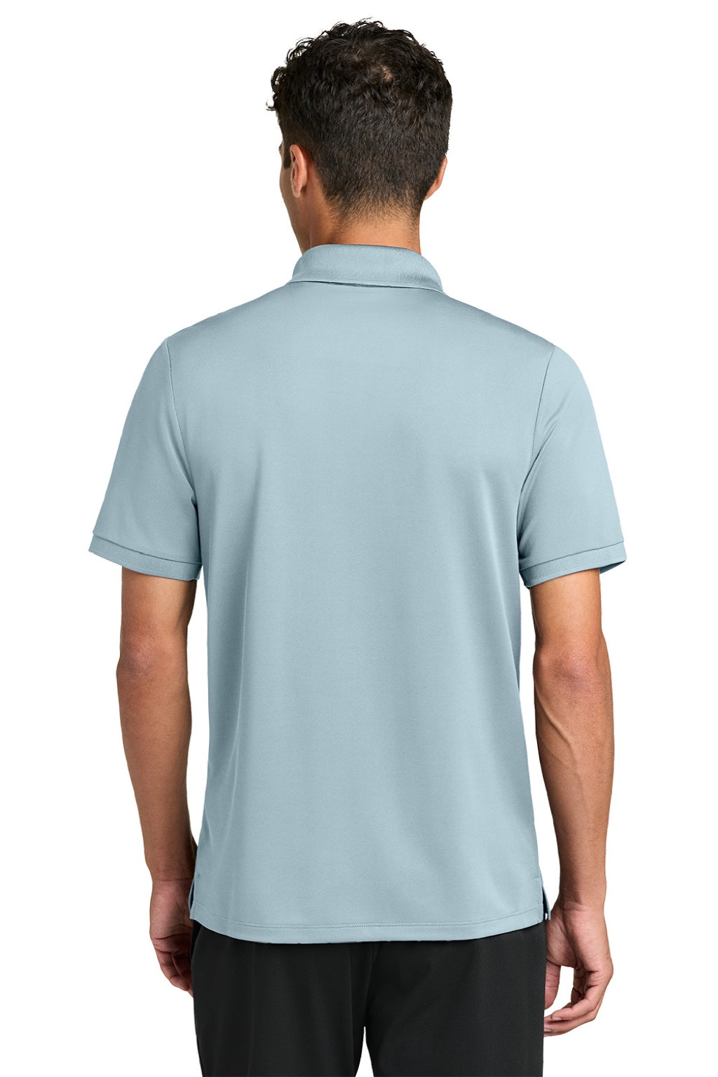 Mercer+Mettle MM1030 Mens Everyday Performance Short Sleeve Polo Shirt Celestial Blue Model Back