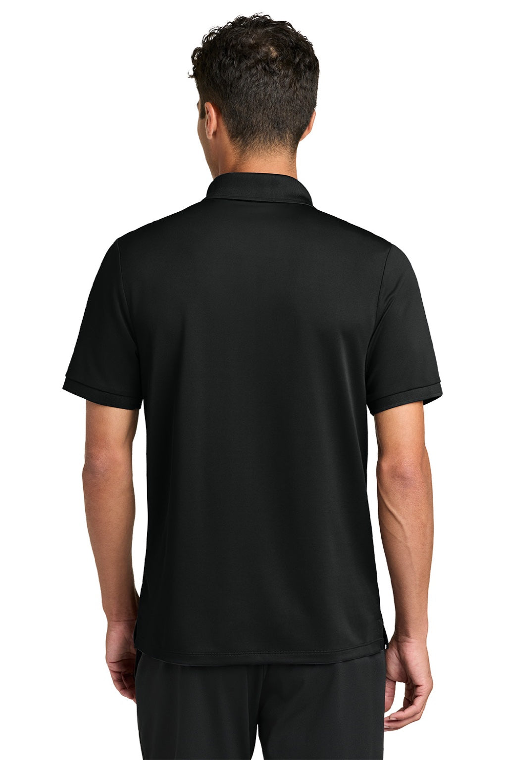 Mercer+Mettle MM1030 Mens Everyday Performance Short Sleeve Polo Shirt Deep Black Model Back