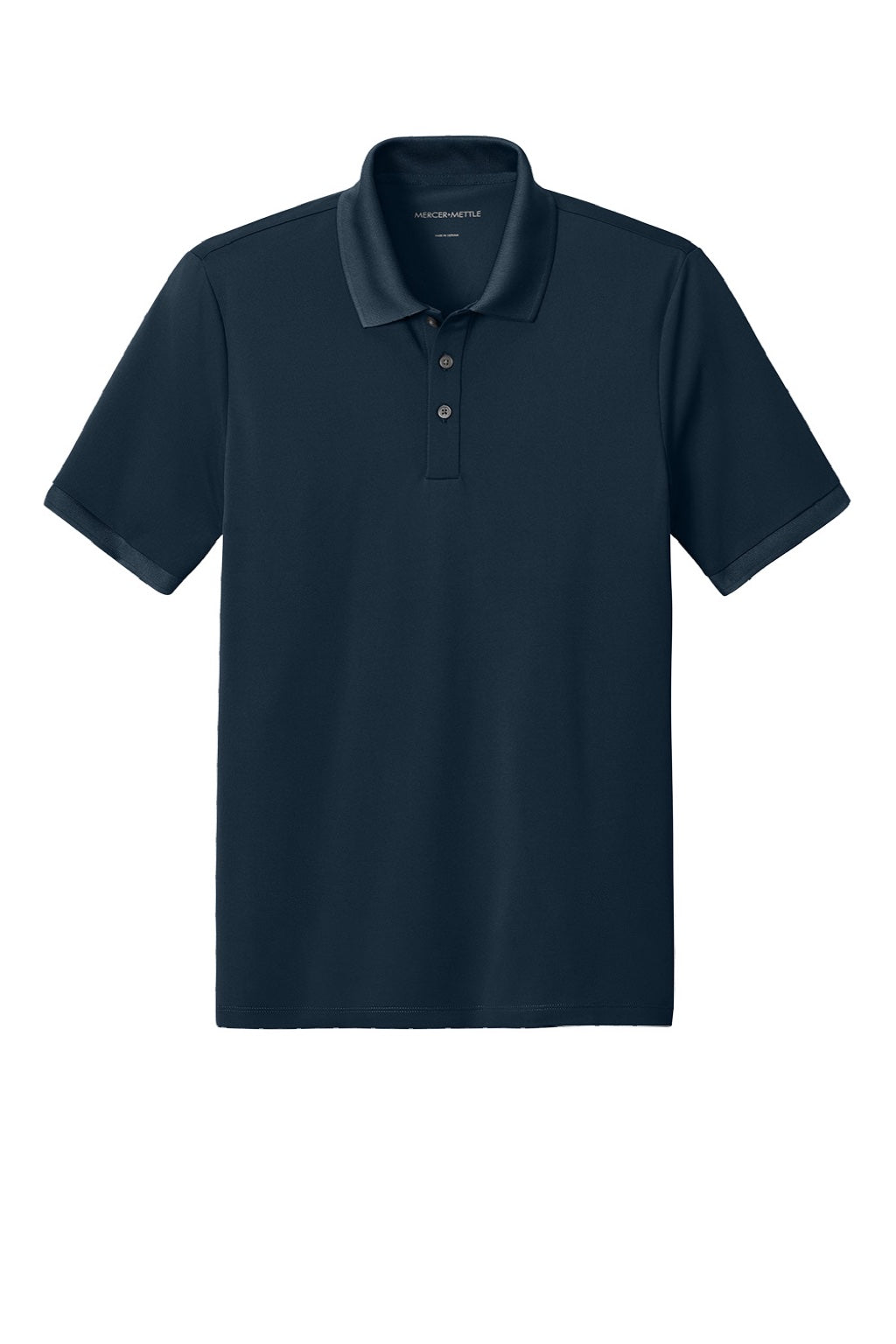 Mercer+Mettle MM1030 Mens Everyday Performance Short Sleeve Polo Shirt Night Navy Blue Flat Front