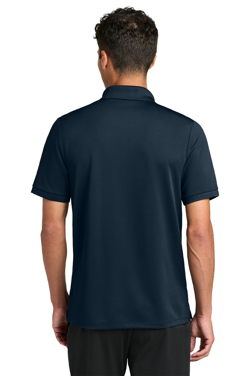 Mercer+Mettle MM1030 Mens Everyday Performance Short Sleeve Polo Shirt Night Navy Blue Model Back