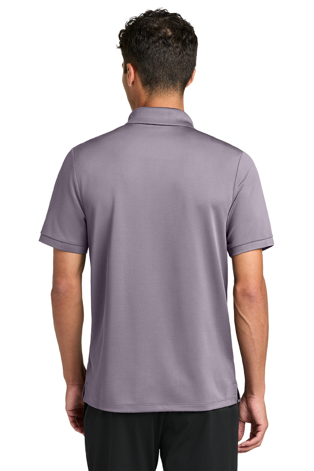 Mercer+Mettle MM1030 Mens Everyday Performance Short Sleeve Polo Shirt Ash Purple Model Back