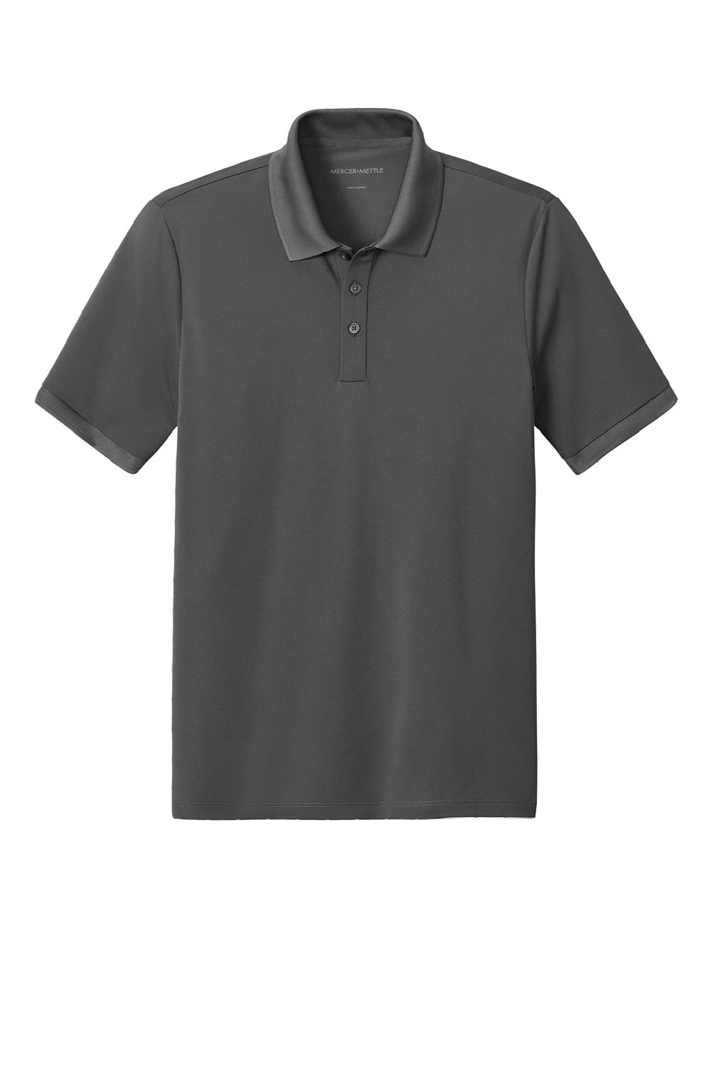 Mercer+Mettle MM1030 Mens Everyday Performance Short Sleeve Polo Shirt Storm Grey Flat Front