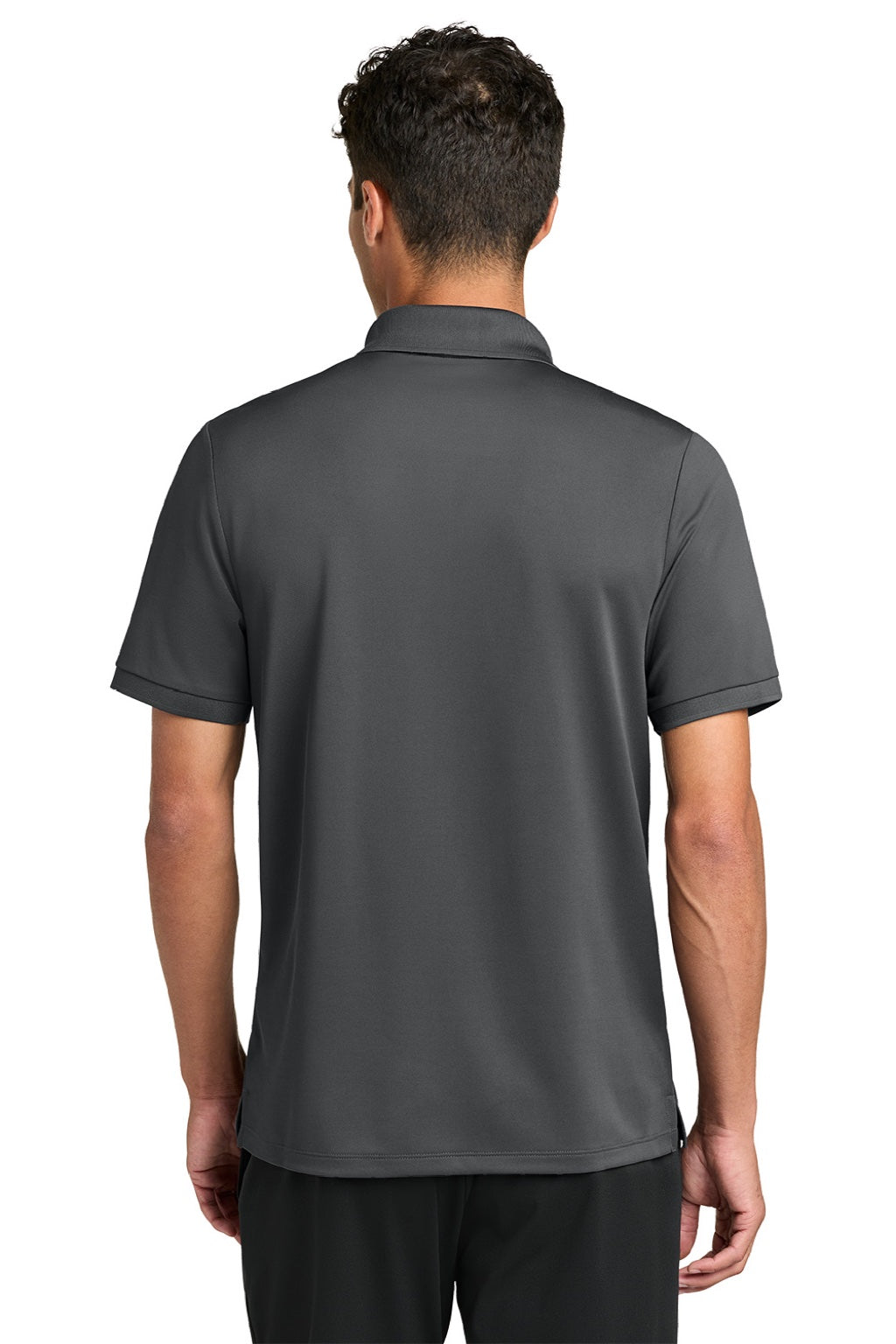 Mercer+Mettle MM1030 Mens Everyday Performance Short Sleeve Polo Shirt Storm Grey Model Back