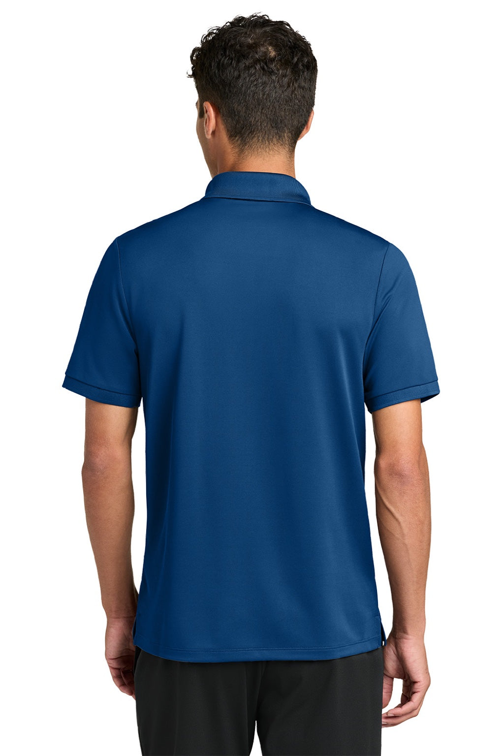 Mercer+Mettle MM1030 Mens Everyday Performance Short Sleeve Polo Shirt True Blue Model Back