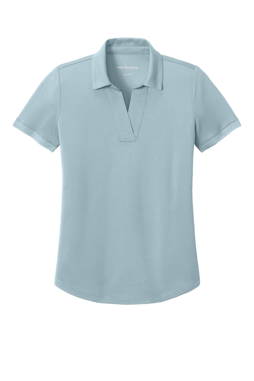 Mercer+Mettle MM1031 Womens Everyday Performance Short Sleeve Polo Shirt Celestial Blue Flat Front