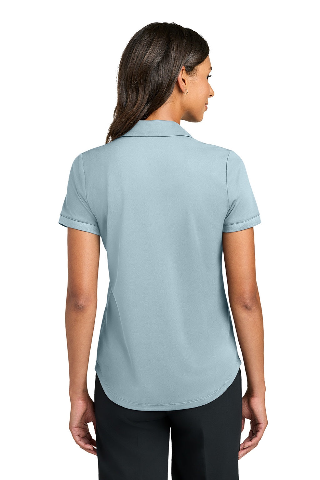 Mercer+Mettle MM1031 Womens Everyday Performance Short Sleeve Polo Shirt Celestial Blue Model Back