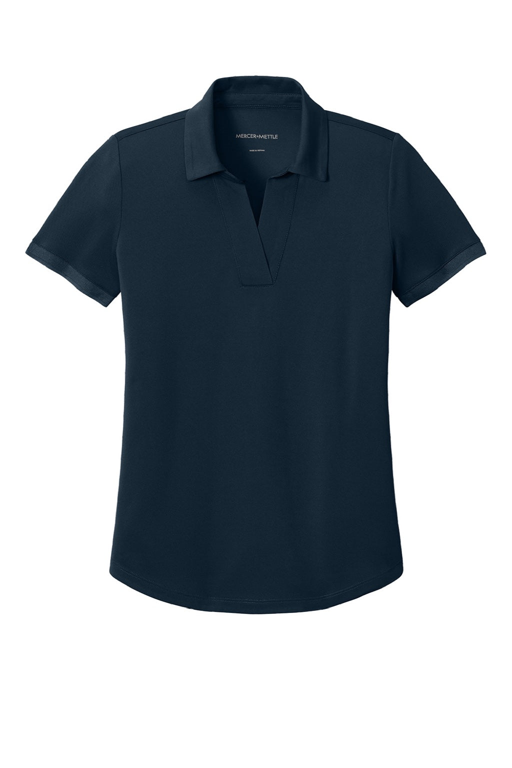 Mercer+Mettle MM1031 Womens Everyday Performance Short Sleeve Polo Shirt Night Navy Blue Flat Front