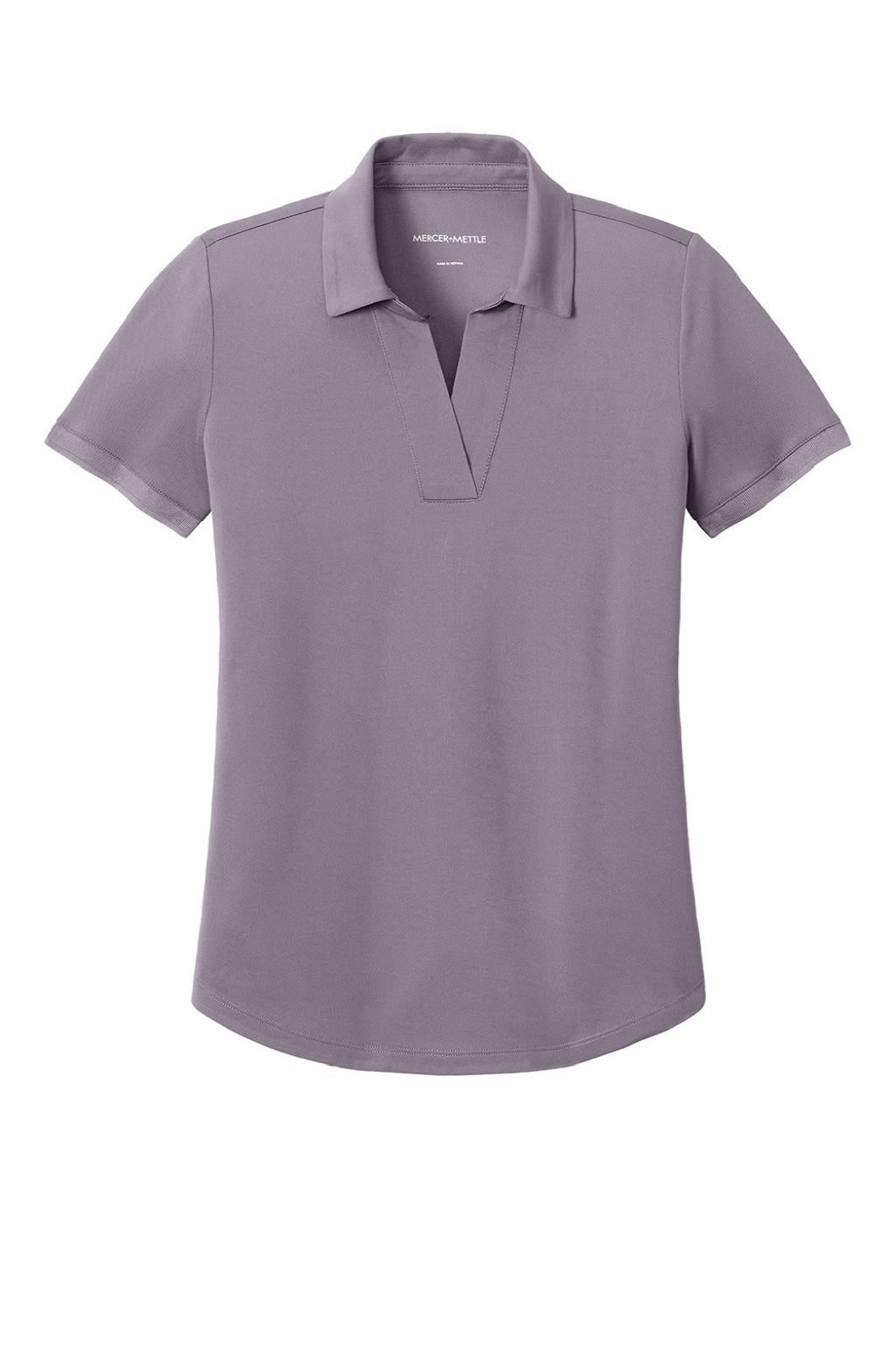 Mercer+Mettle MM1031 Womens Everyday Performance Short Sleeve Polo Shirt Ash Purple Flat Front