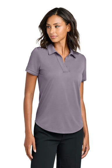 Mercer+Mettle MM1031 Womens Everyday Performance Short Sleeve Polo Shirt Ash Purple Model Front