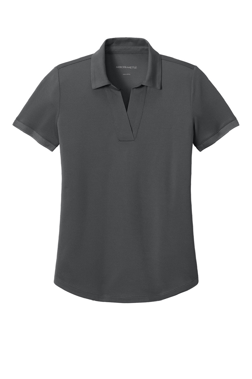 Mercer+Mettle MM1031 Womens Everyday Performance Short Sleeve Polo Shirt Storm Grey Flat Front