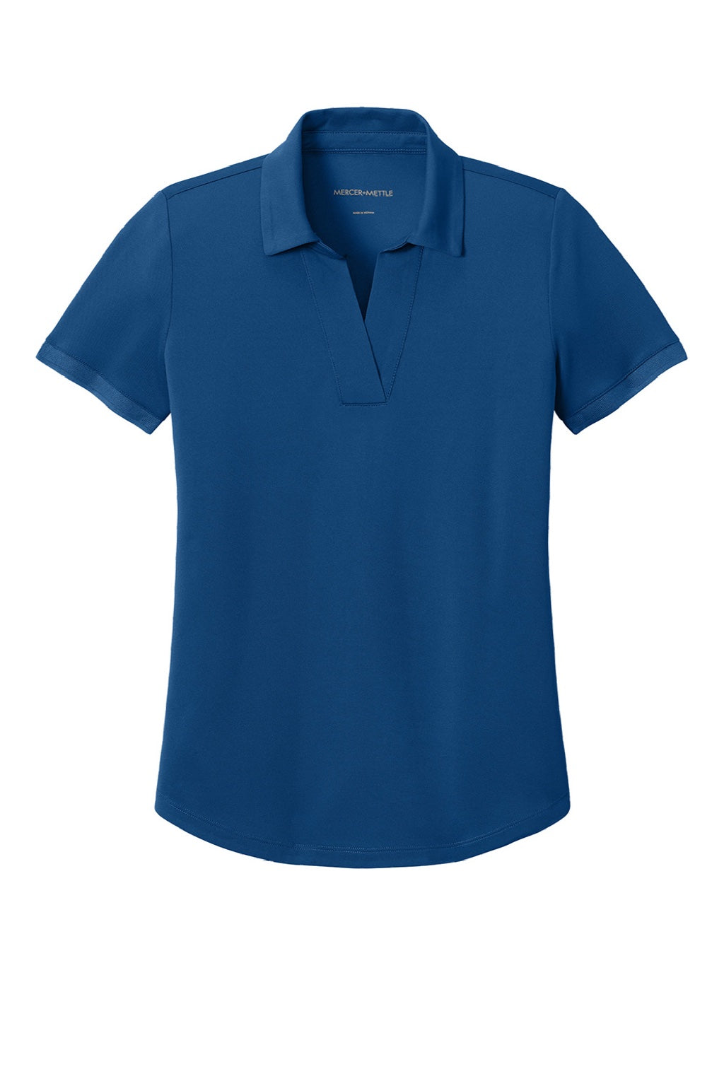 Mercer+Mettle MM1031 Womens Everyday Performance Short Sleeve Polo Shirt True Blue Flat Front