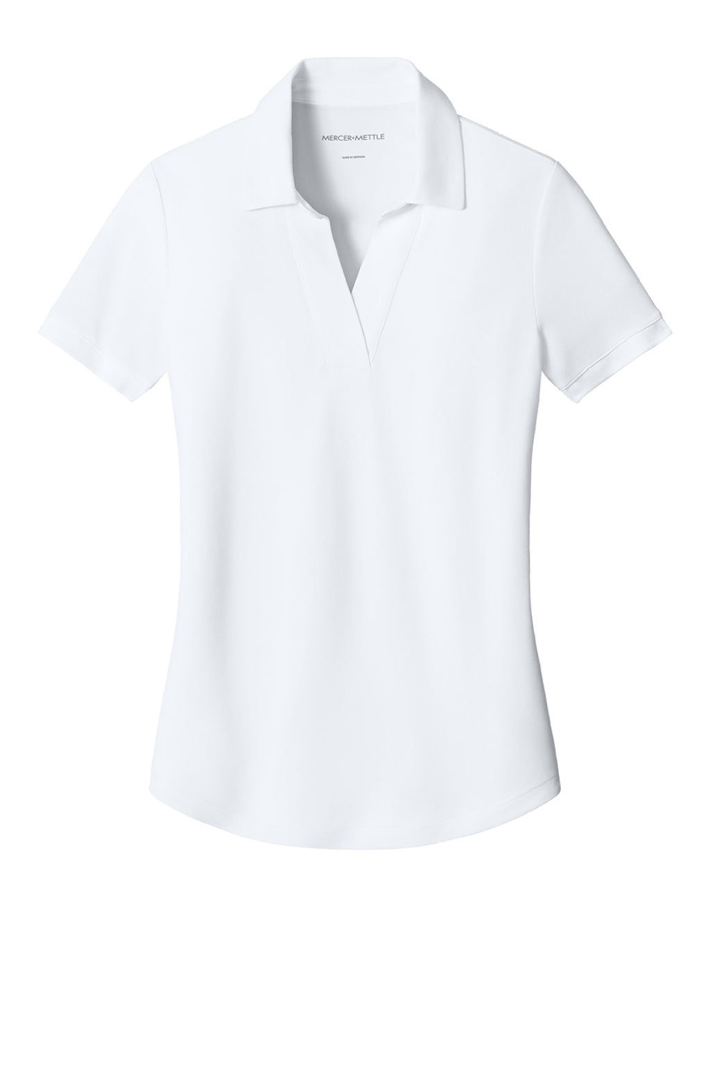 Mercer+Mettle MM1031 Womens Everyday Performance Short Sleeve Polo Shirt White Flat Front