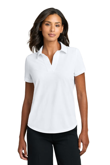 Mercer+Mettle MM1031 Womens Everyday Performance Short Sleeve Polo Shirt White Model Front