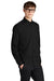 Mercer+Mettle MM2000 Mens Stretch Woven Long Sleeve Button Down Shirt Deep Black Model 3Q