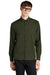 Mercer+Mettle MM2000 Mens Stretch Woven Long Sleeve Button Down Shirt Townsend Green Model Front