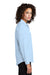 Mercer+Mettle MM2001 Womens Stretch Woven Long Sleeve Button Down Shirt Air Blue Model Side