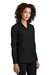 Mercer+Mettle MM2001 Womens Stretch Woven Long Sleeve Button Down Shirt Deep Black Model 3Q