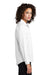 Mercer+Mettle MM2001 Womens Stretch Woven Long Sleeve Button Down Shirt White Model Side