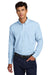 Mercer+Mettle MM2002 Mens Modern Oxford Long Sleeve Button Down Shirt Light Blue Model Front