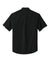 Mercer+Mettle MM2006 Mens UV Capital Tech Moisture Wicking Short Sleeve Button Down Shirt w/ Pocket Deep Black Flat Back