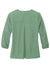 Mercer+Mettle MM2011 Womens Stretch Crepe 3/4 Sleeve Polo Shirt Sage Green Flat Back