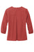 Mercer+Mettle MM2011 Womens Stretch Crepe 3/4 Sleeve Polo Shirt Terracotta Red Flat Back