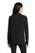 Mercer+Mettle MM2013 Womens Stretch Crepe Long Sleeve Button Down Shirt w/ Double Pockets Deep Black Model Back