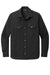 Mercer+Mettle MM2020 Mens Twill Long Sleeve Button Down Shirt w/ Pockets Deep Black Flat Front