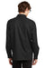 Mercer+Mettle MM2020 Mens Twill Long Sleeve Button Down Shirt w/ Pockets Deep Black Model Back