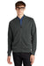 Mercer+Mettle MM3000 Mens Double Knit Full Zip Bomber Jacket Anchor Grey Model Front