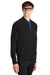 Mercer+Mettle MM3000 Mens Double Knit Full Zip Bomber Jacket Deep Black Model 3Q