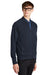 Mercer+Mettle MM3000 Mens Double Knit Full Zip Bomber Jacket Night Navy Blue Model 3Q