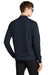Mercer+Mettle MM3000 Mens Double Knit Full Zip Bomber Jacket Night Navy Blue Model Back
