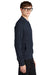 Mercer+Mettle MM3000 Mens Double Knit Full Zip Bomber Jacket Night Navy Blue Model Side