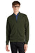 Mercer+Mettle MM3000 Mens Double Knit Full Zip Bomber Jacket Townsend Green Model Front