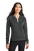 Mercer+Mettle MM3001 Womens Double Knit Full Zip Bomber Jacket Anchor Grey Model Front