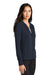 Mercer+Mettle MM3001 Womens Double Knit Full Zip Bomber Jacket Night Navy Blue Model 3Q