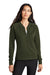 Mercer+Mettle MM3001 Womens Double Knit Full Zip Bomber Jacket Townsend Green Model Front