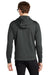 Mercer+Mettle MM3002 Mens Double Knit Full Zip Hooded Sweatshirt Hoodie w/ Pockets Anchor Grey Model Back