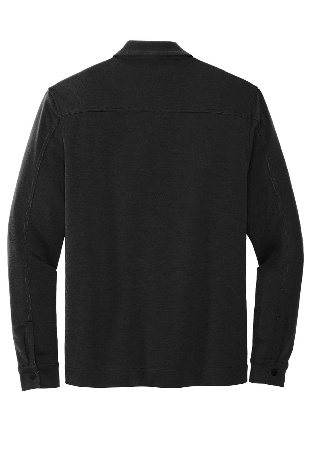 Mercer+Mettle MM3004 Double Knit Snap Front Jacket Deep Black Flat Back