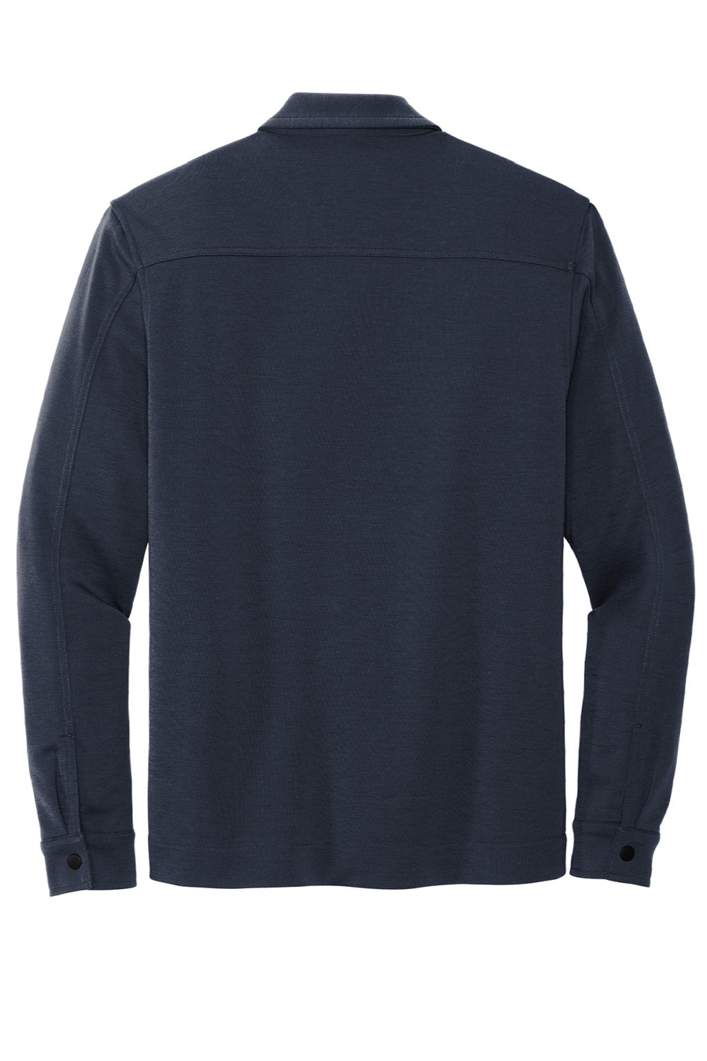 Mercer+Mettle MM3004 Double Knit Snap Front Jacket Night Navy Blue Flat Back